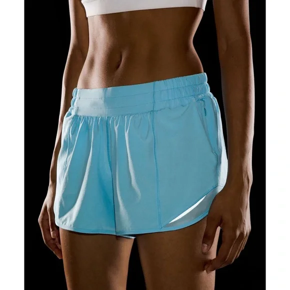 Lululemon Hotty Hot Low-Rise Lined Short 2.5" in Blue Chill Women’s size 10 - Picture 5 of 11